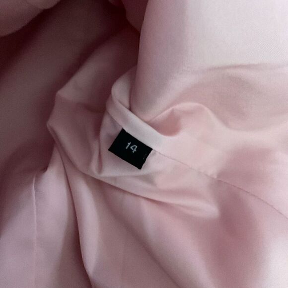 Doncaster Vintage Pantsuit Buckle Neck Jacket Trousers Pink Cotton Blend Size 14 - Picture 4 of 14